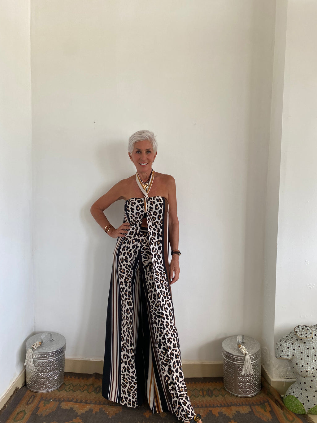 Floor-Length Duster with Tie-Up Halter