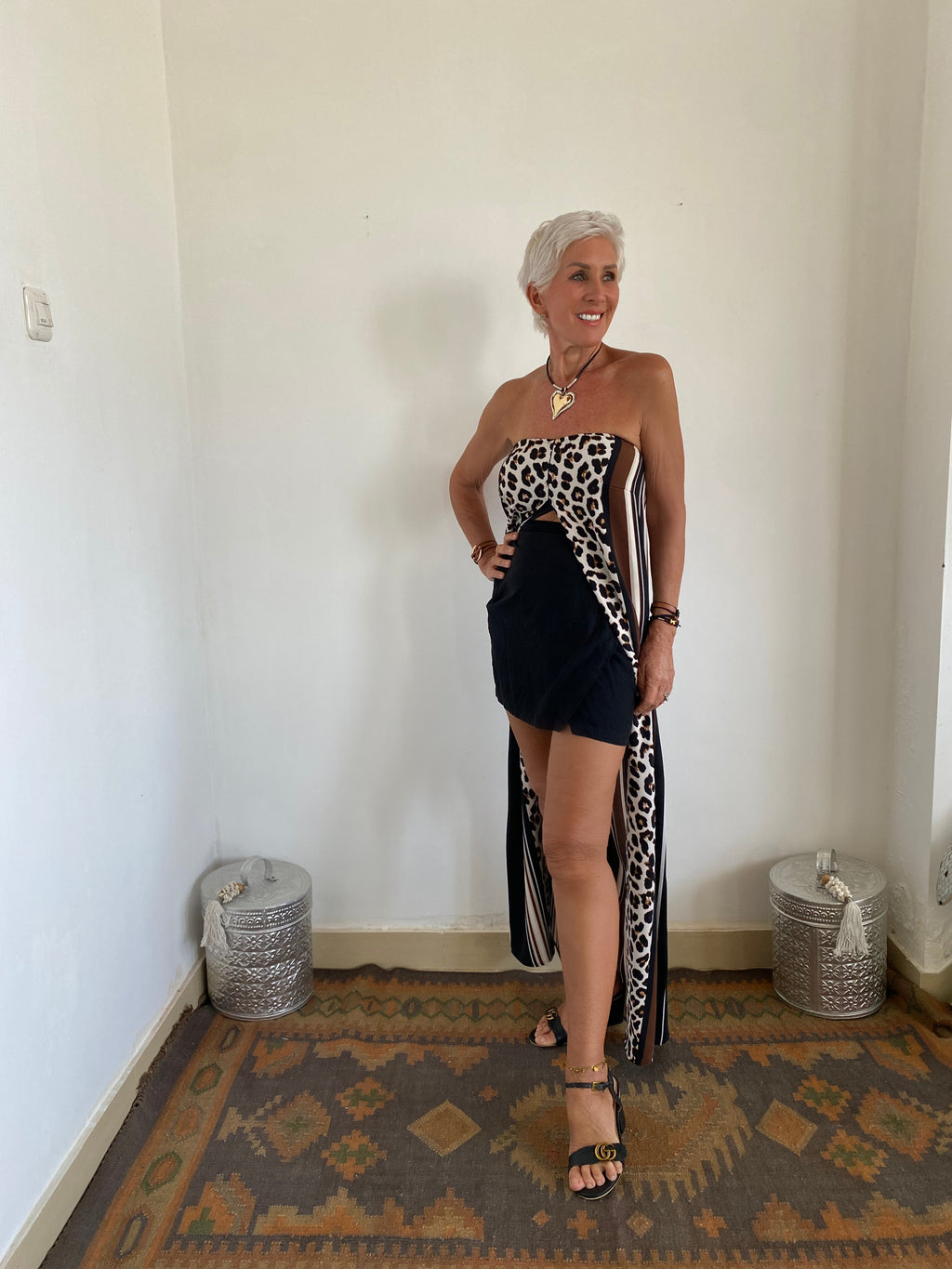 Floor-Length Duster with Tie-Up Halter