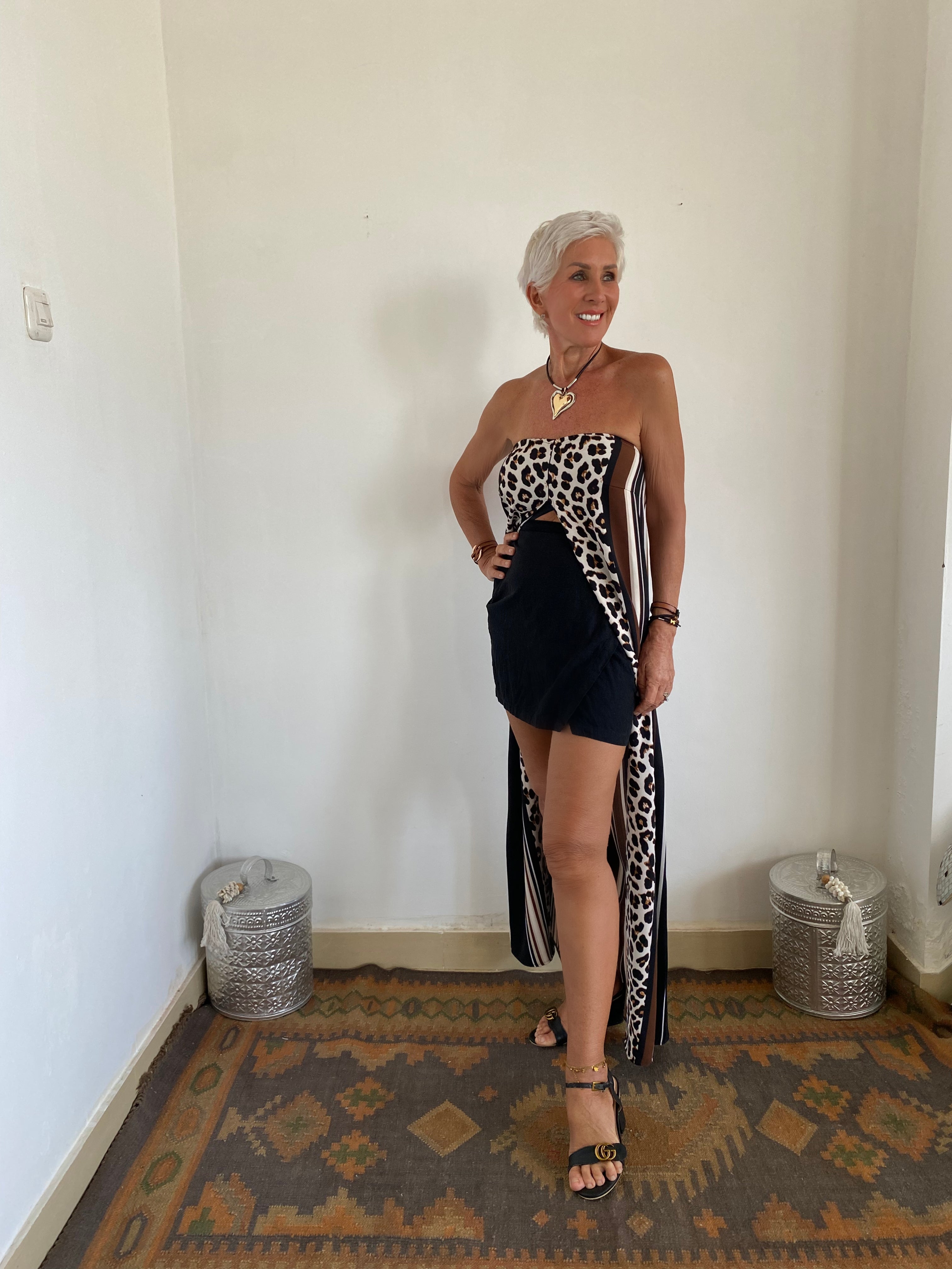 Floor-Length Duster with Tie-Up Halter