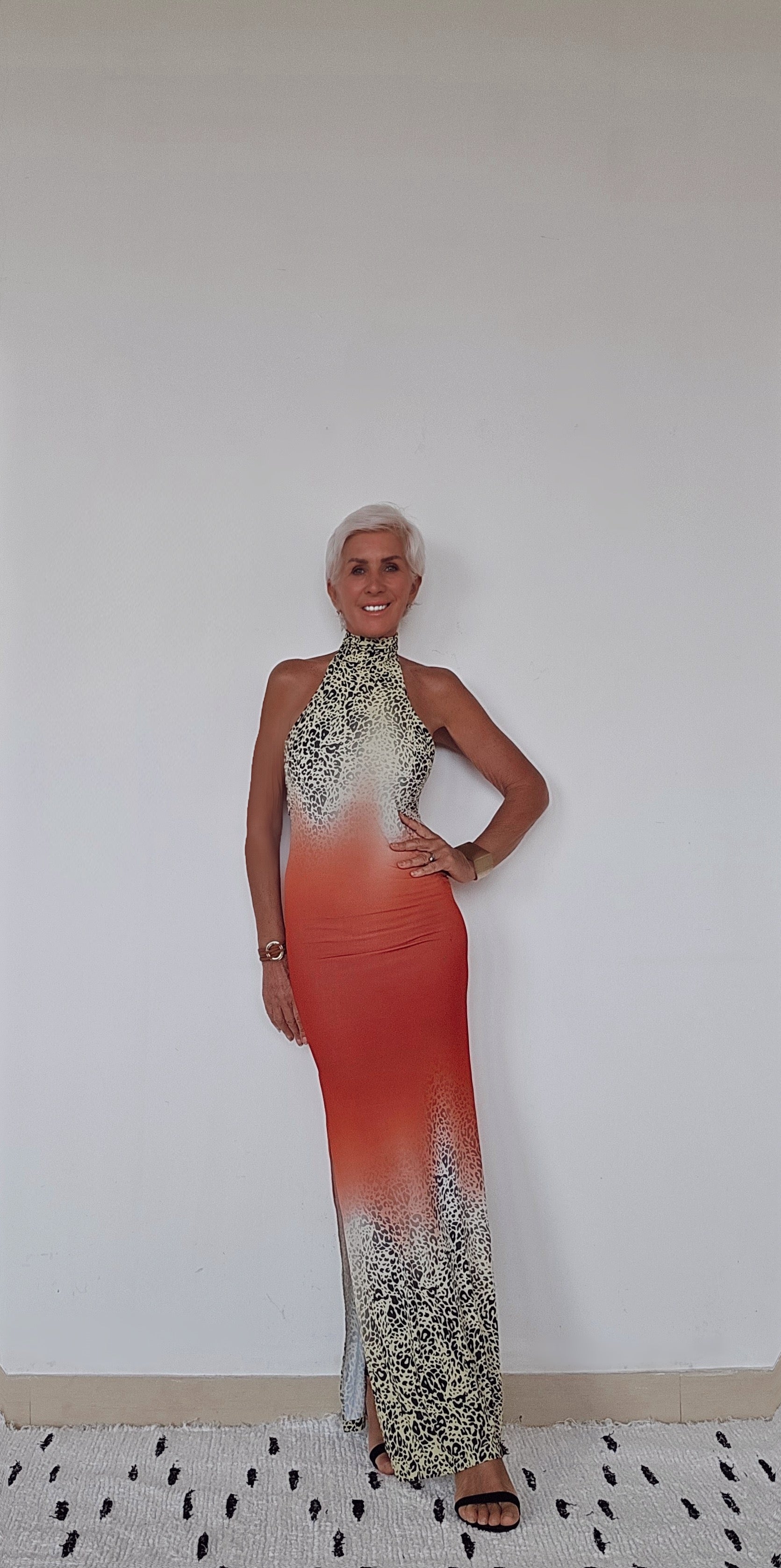 Ombré Luxe Halter Maxi