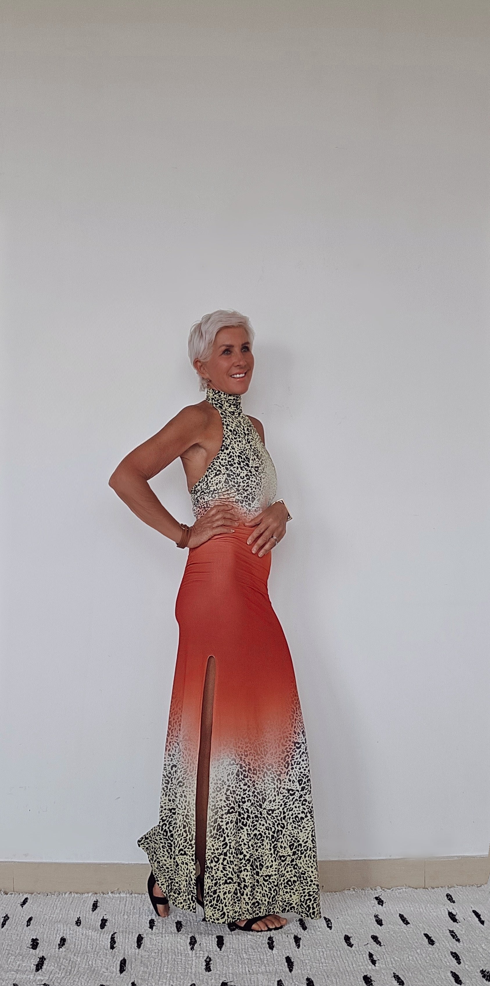 Ombré Luxe Halter Maxi