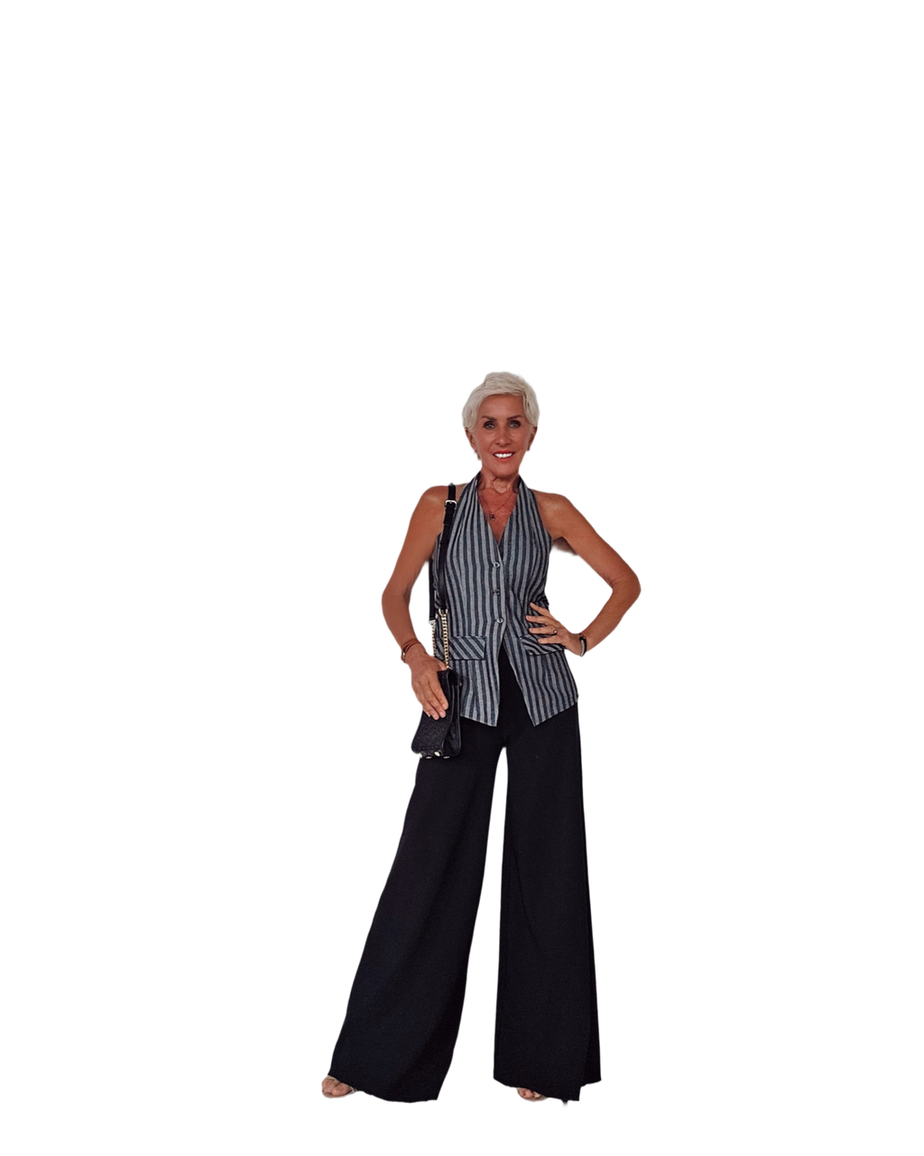 The Willow Denim Halter Vest