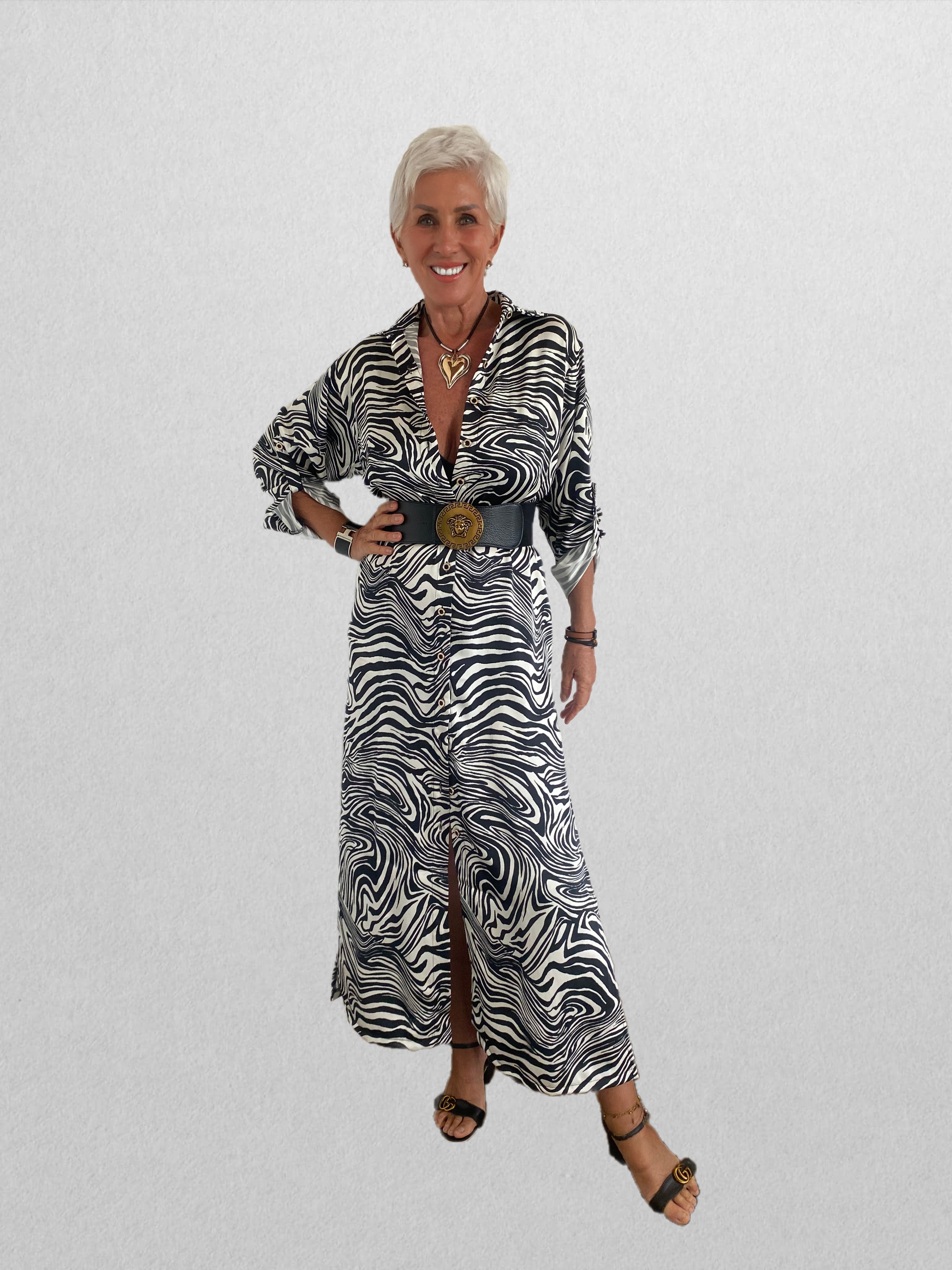 Button-Up Maxi Shirt Dress
