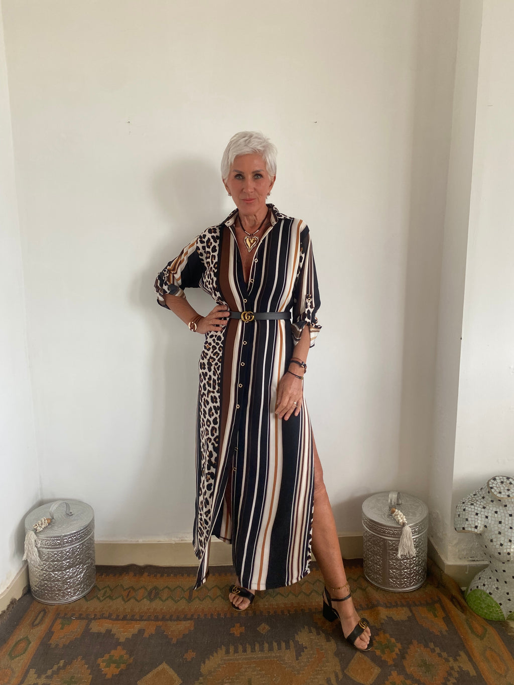 Button-Up Maxi Shirt Dress