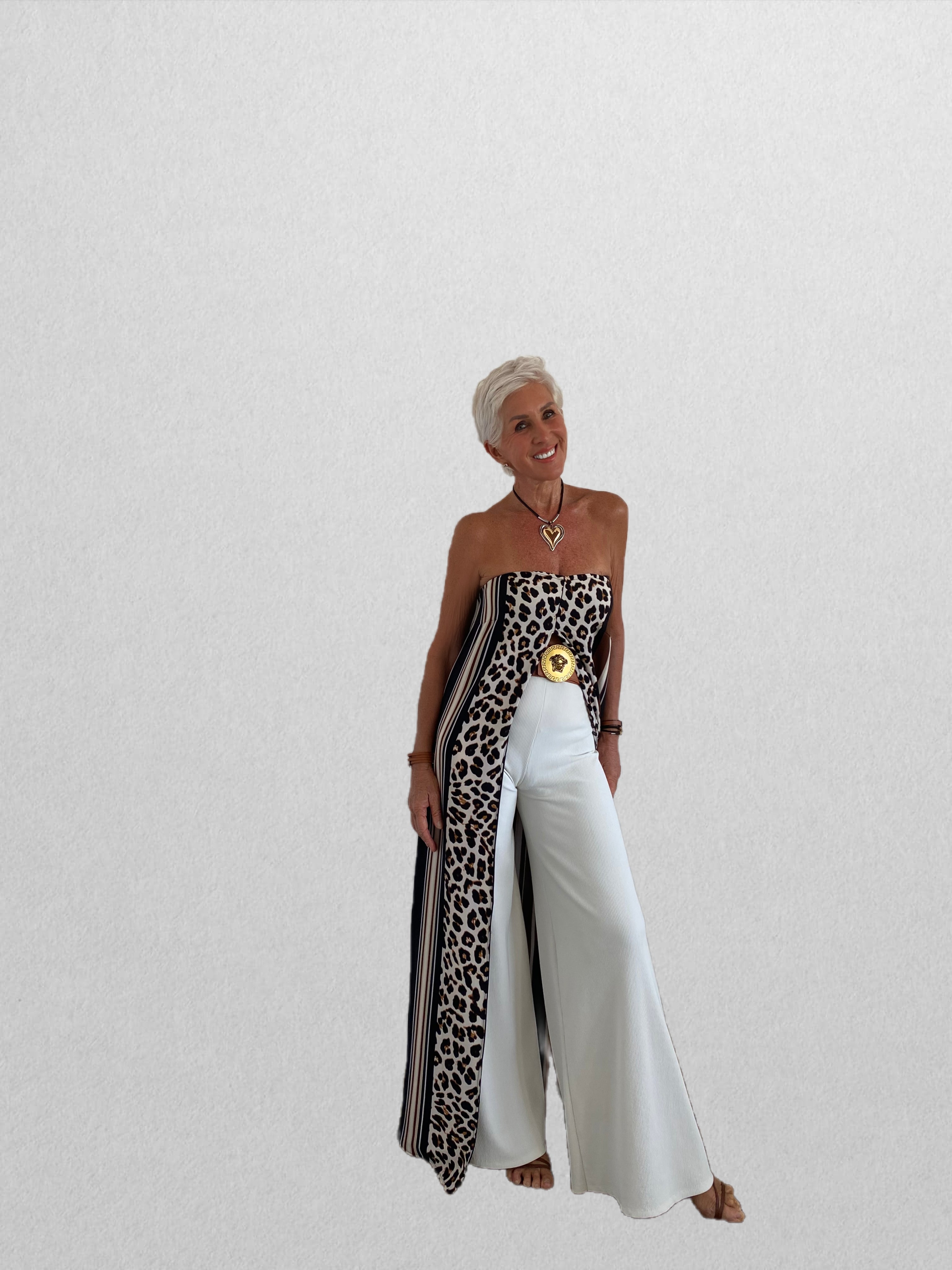 Floor-Length Duster with Tie-Up Halter