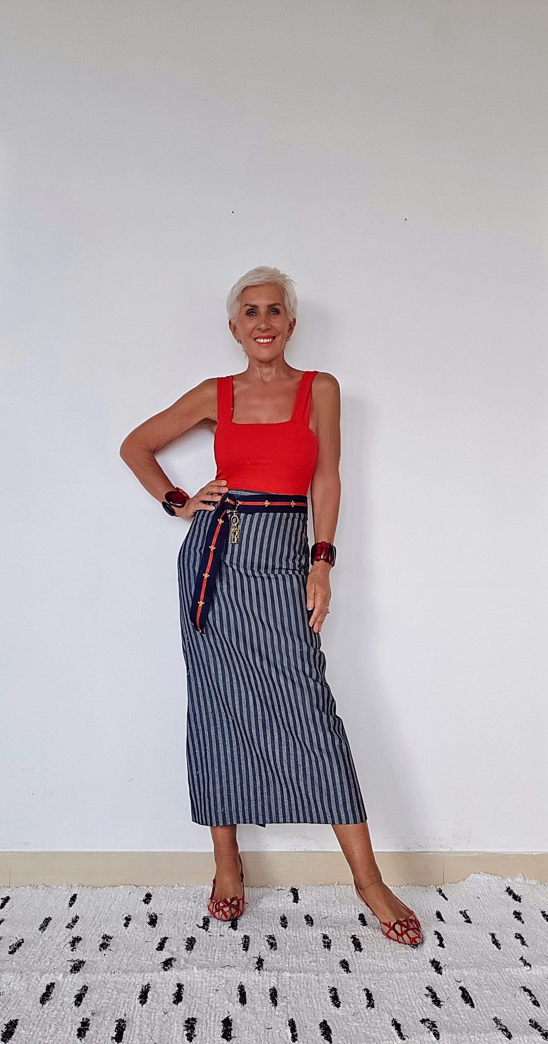 The Willow Denim Pencil Skirt