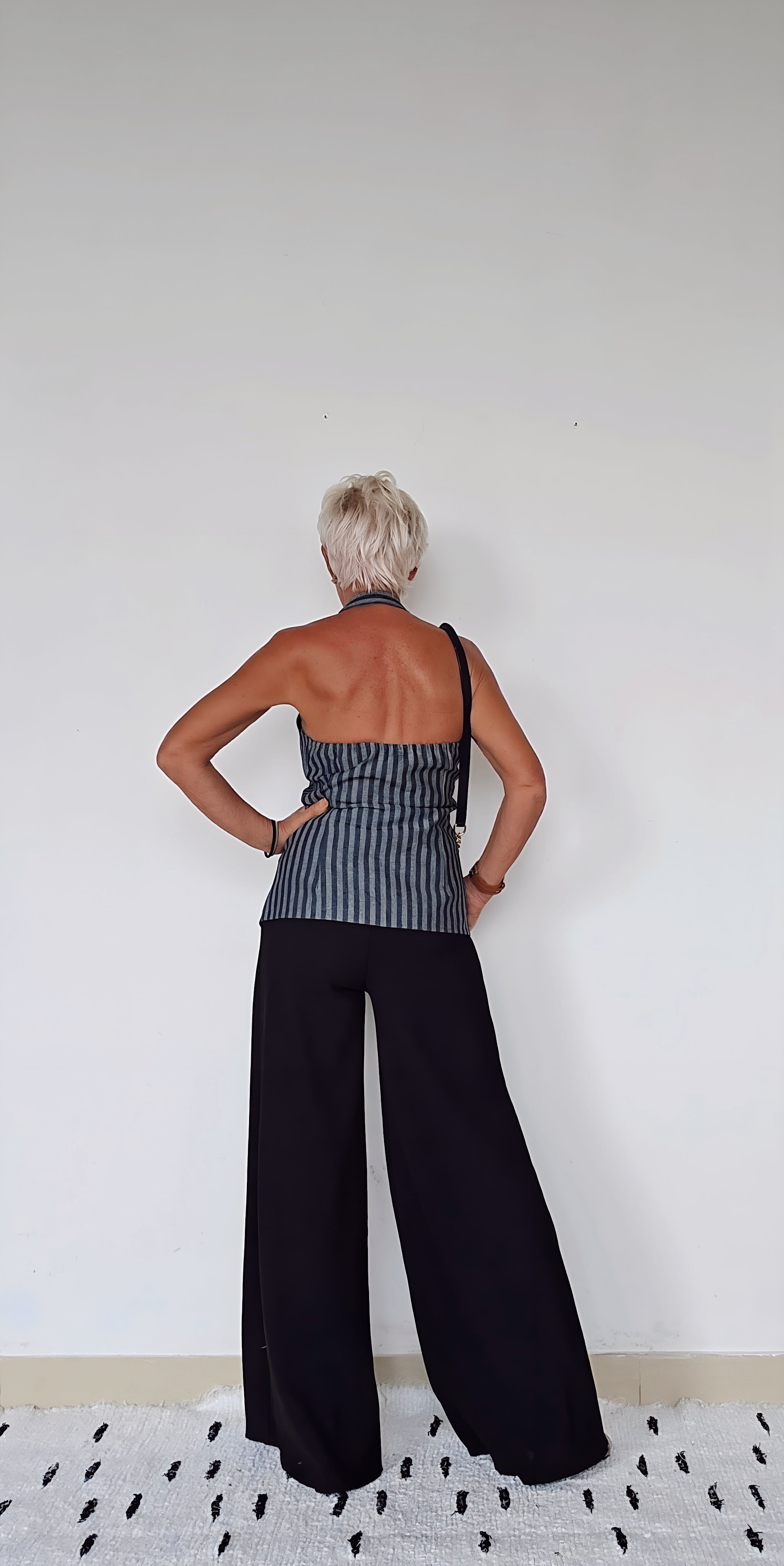 The Willow Denim Halter Vest